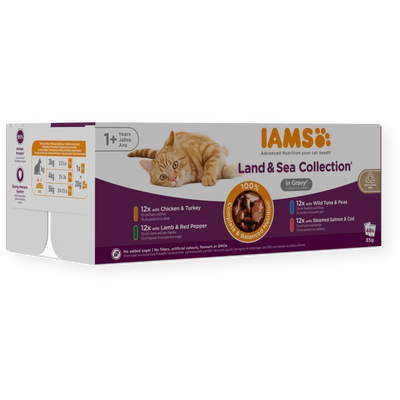 IAMS Delights Land & Sea Collection in Gravy 12 x 85g