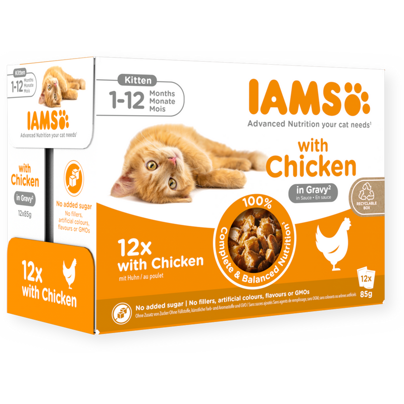 IAMS Delights Kitten Chicken in Gravy 12 x 85g