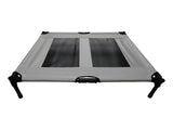 Pet Cot Raised Comfort Bed – Grey 91x76cm