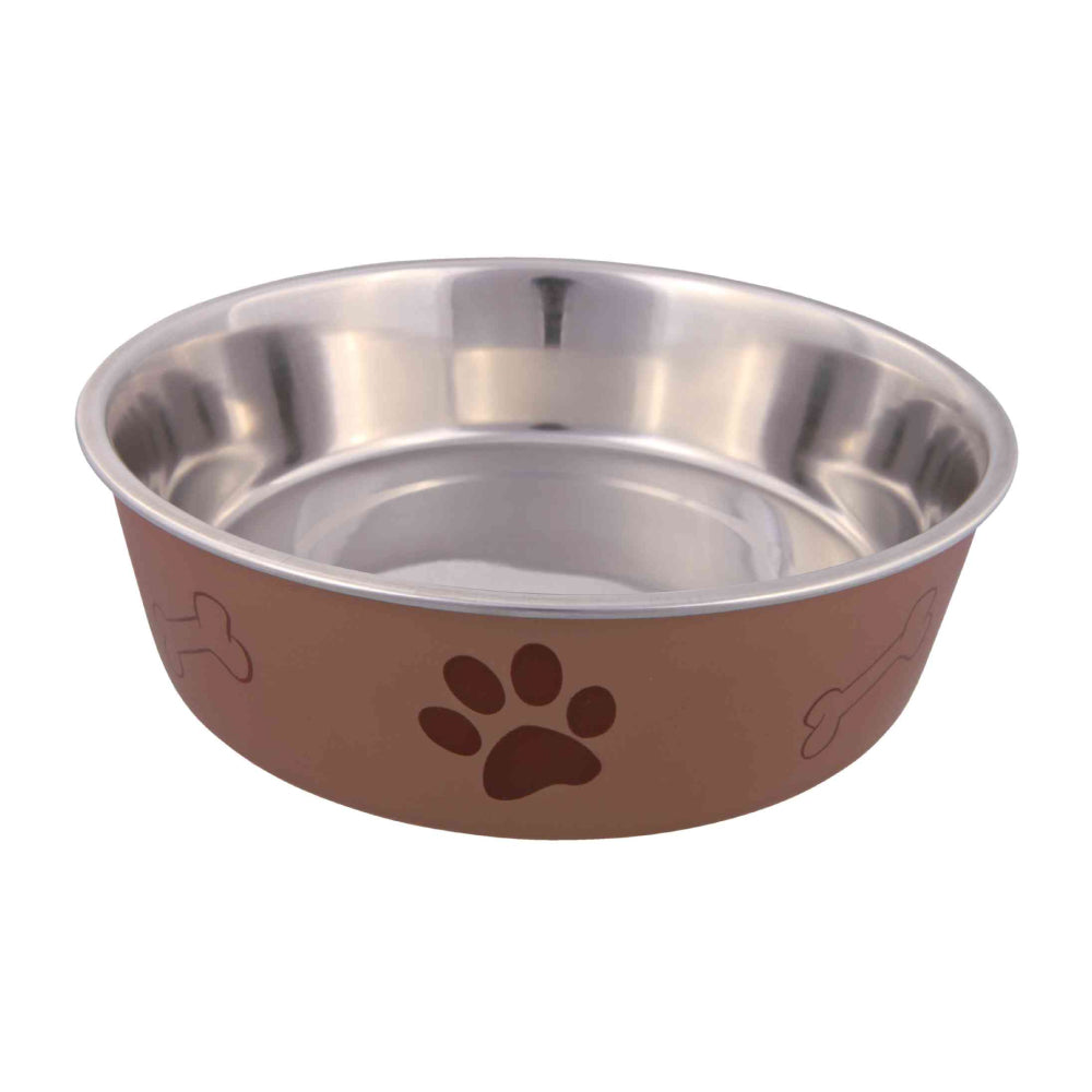 Stainless Steel bowl with coloured exterior - Valuepet.ie