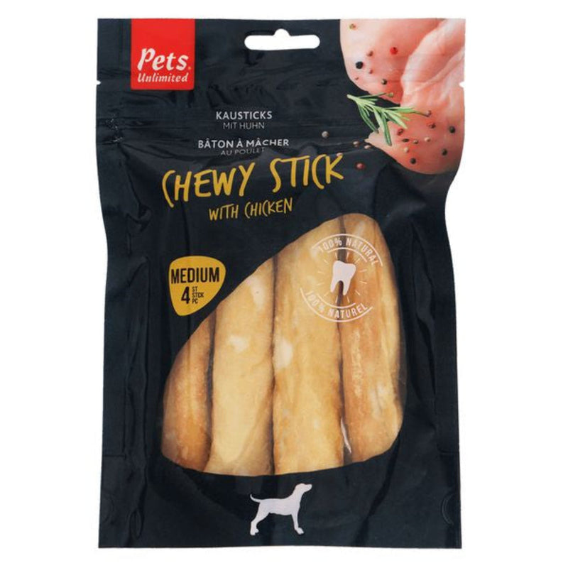 Pets Unlimited Chicken Sticks Dog Treats Medium 4 Pack