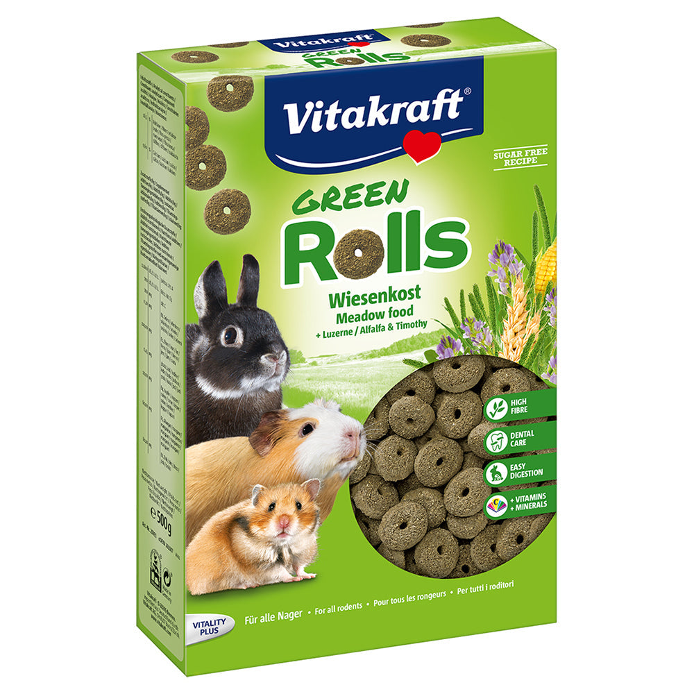 Vitakraft Green Rolls Nibble Rings 500g - Valuepet.ie