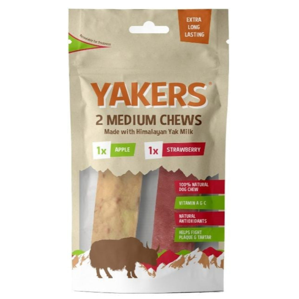 Yakers Fruit Chew Medium 2pk - Valuepet.ie
