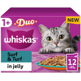 Whiskas Duo Surf & Turf in Jelly Wet Cat Food 12x85g
