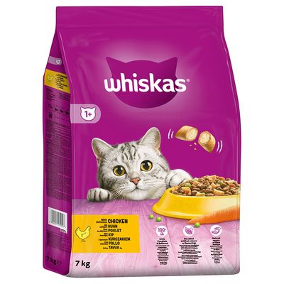 Whiskas Adult Dry Cat Food Chicken 7kg - Valuepet.ie