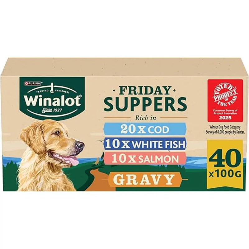 WINALOT Friday Suppers Mixed Variety Fish in Gravy Wet Dog Food