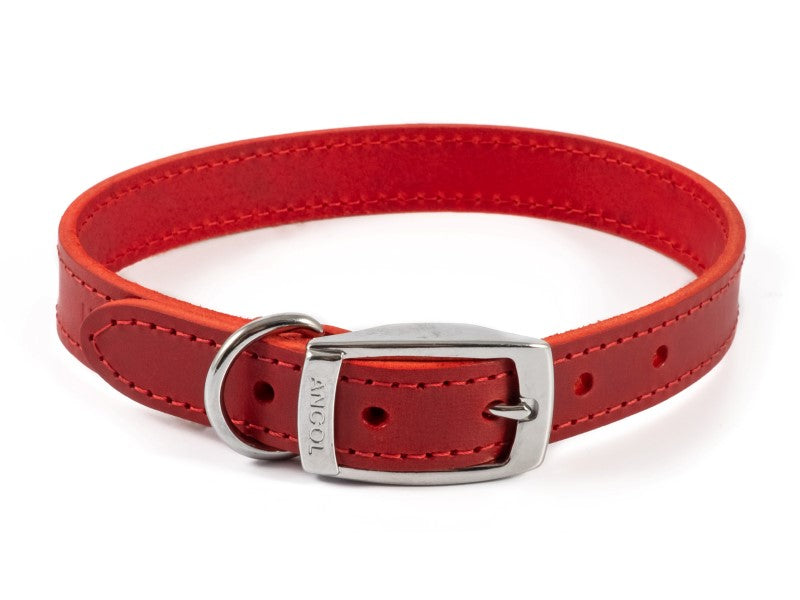 Ancol Nylon Dog Collar Red, Size 2 - 26-31cm
