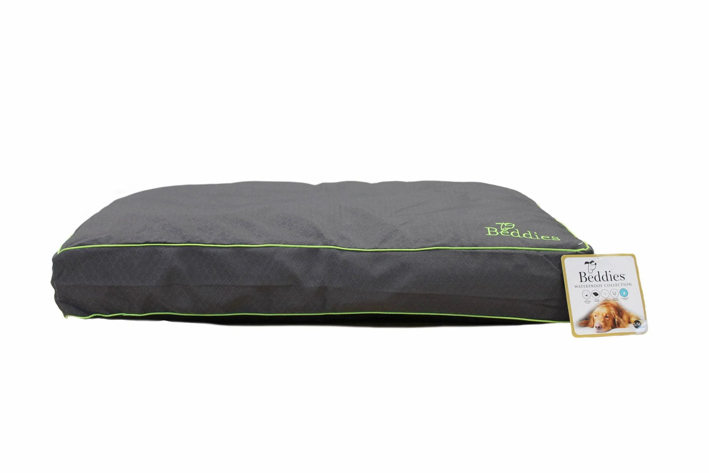Beddies Waterproof Dog Mattress - Charcoal/Lime - Valuepet.ie