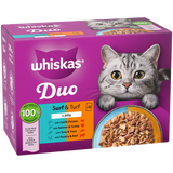 Whiskas 1+ Duo Surf and Turf in Jelly Adult Wet Cat Food 12 x 85g