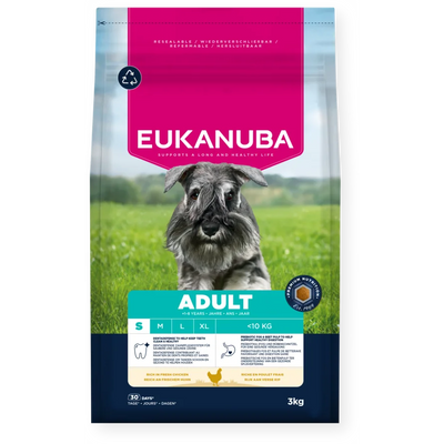Eukanuba Adult Small Breed Dry Dog Food Rich in Fresh Chicken 3kg
