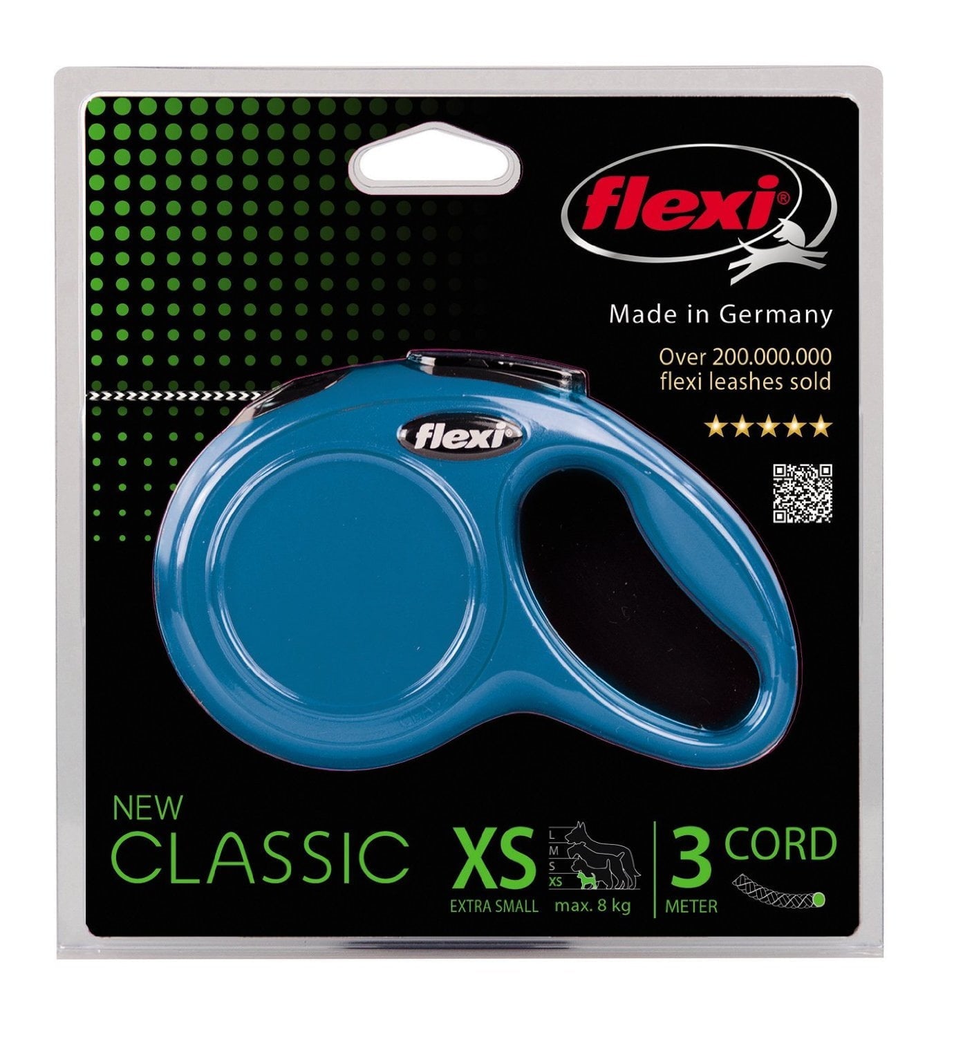 Flexi Classic XS Retractable Cord Dog Lead Petworld Ireland