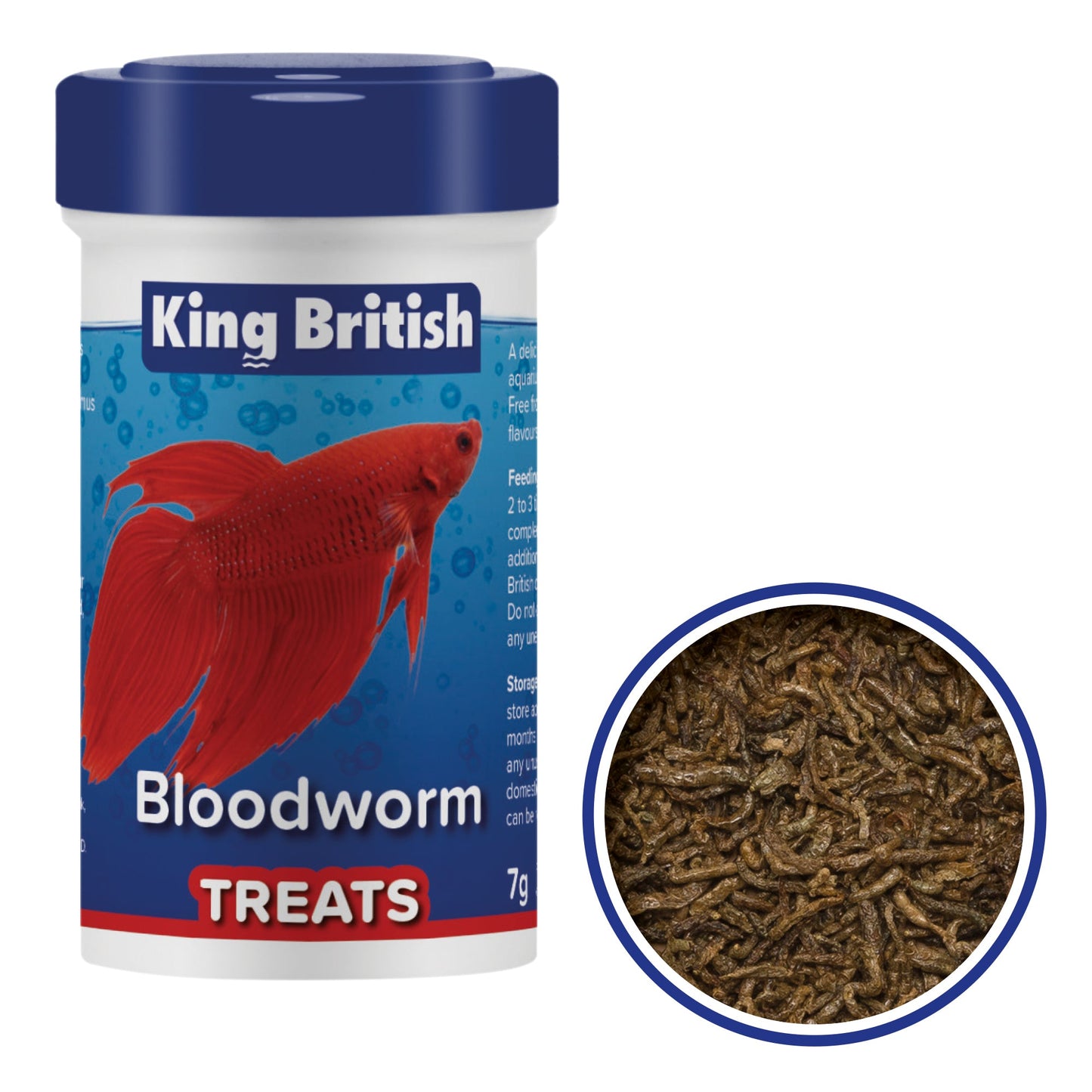 Bloodworm Natural Food 7G Tub Fresh/Dried - Valuepet.ie