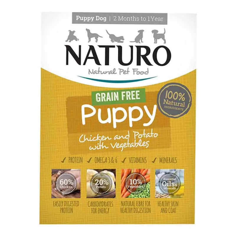 naturo puppy chicken potato with vegetables 400g