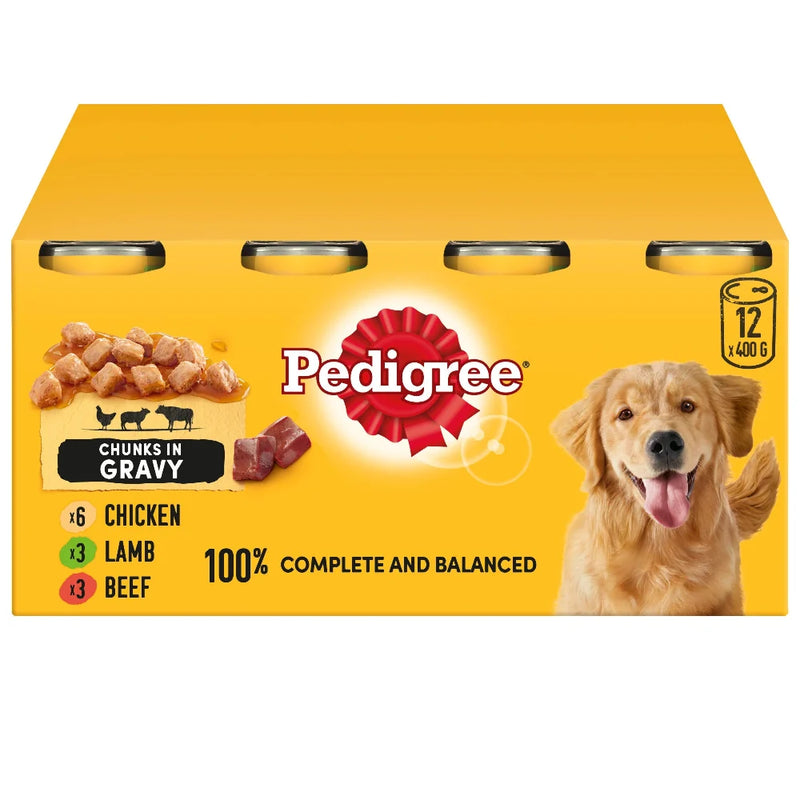 Pedigree gravy food cans