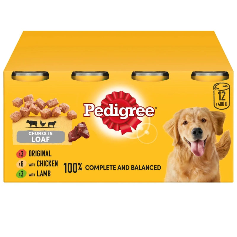 Pedigree loaf food cans