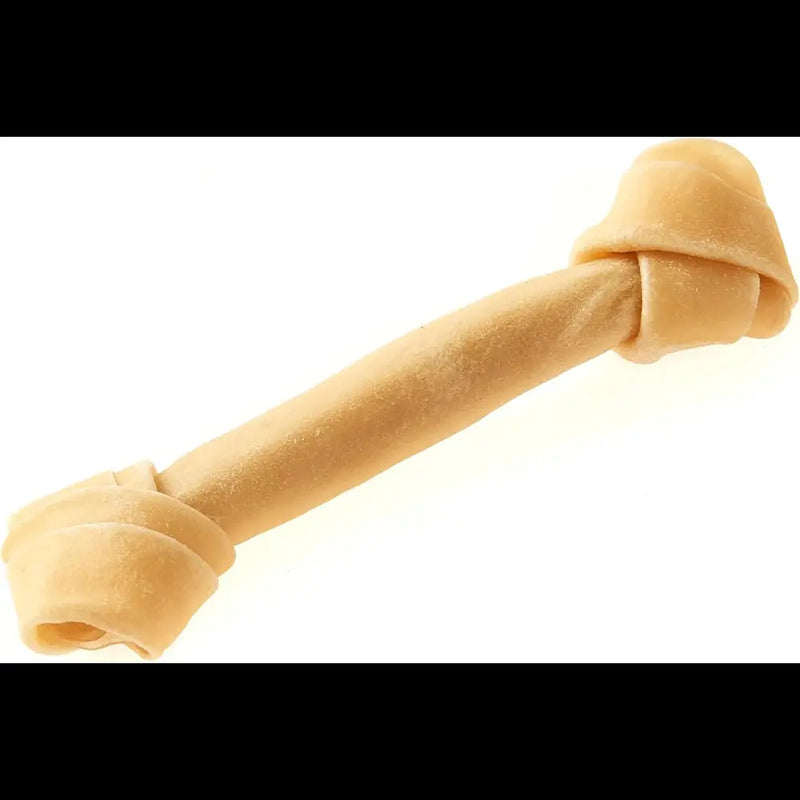 Rawhide knotted bone dog chew 8–8.5 inch