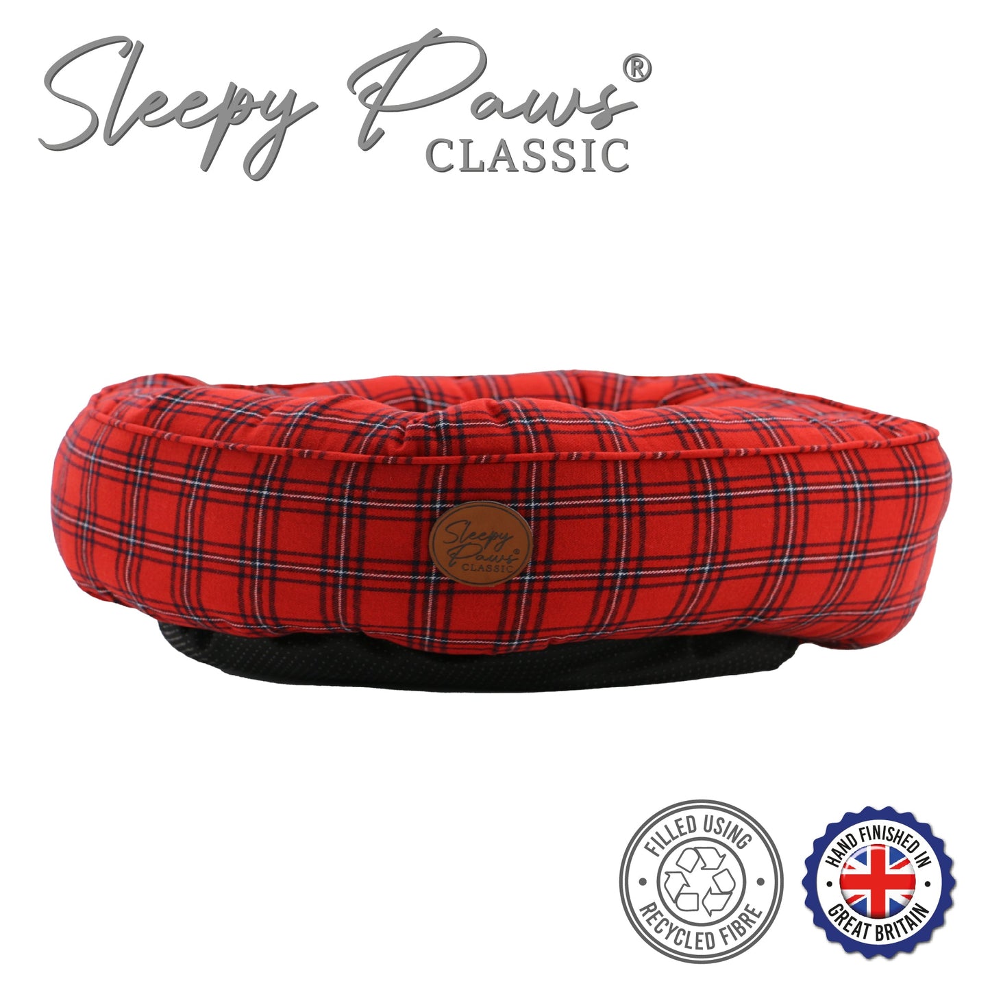 Sleepy Paws Tartan Donut Pet Bed - Valuepet.ie