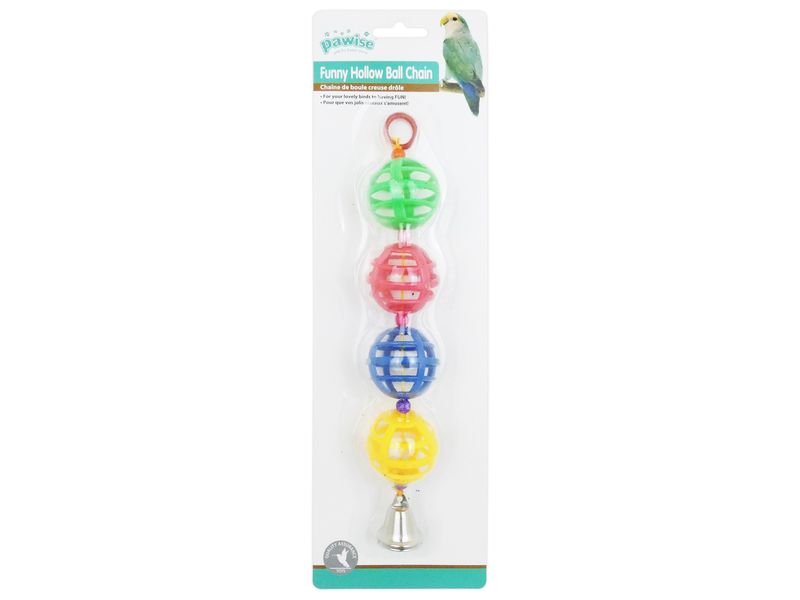 space ball with bell bird toy