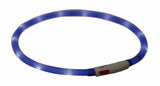 Dog Flashlight Collar USB Ring (Blue)