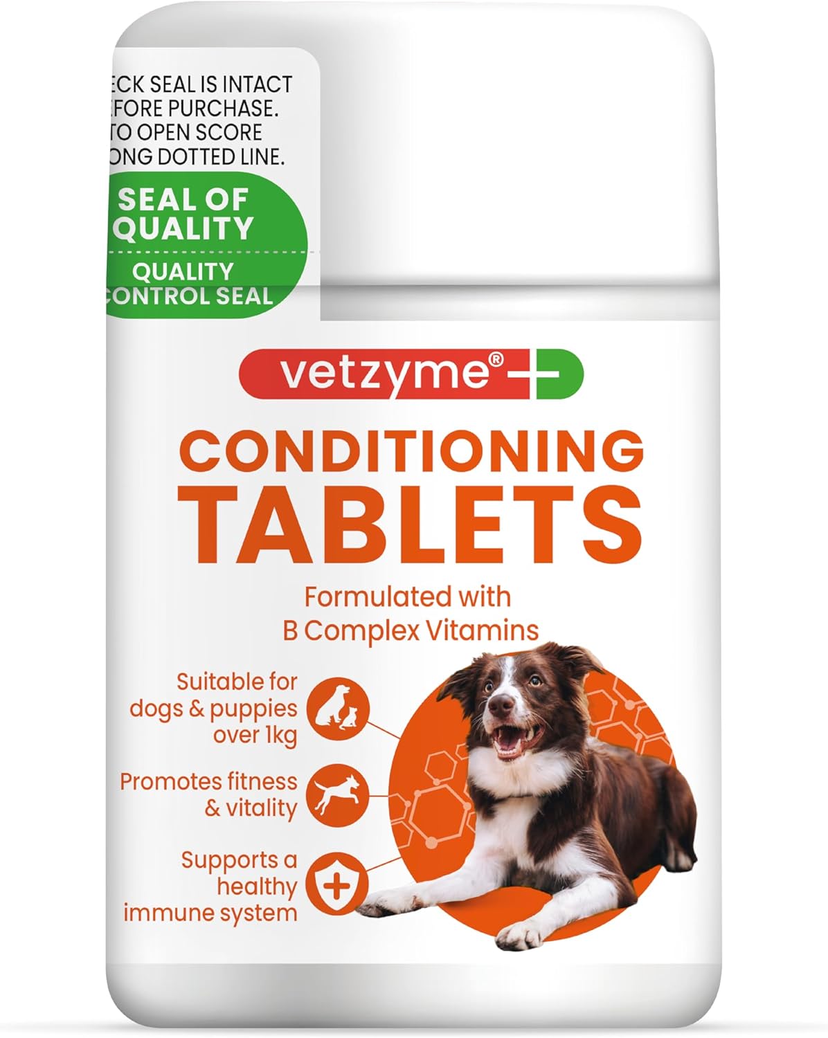 Vetzyme Dog Conditioning Tablets 100 Tub - Valuepet.ie