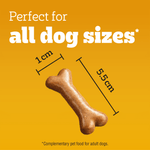 Pedigree Biscrok Gravy Bones biscuit, approx 5.5cm long, suitable for all dog sizes