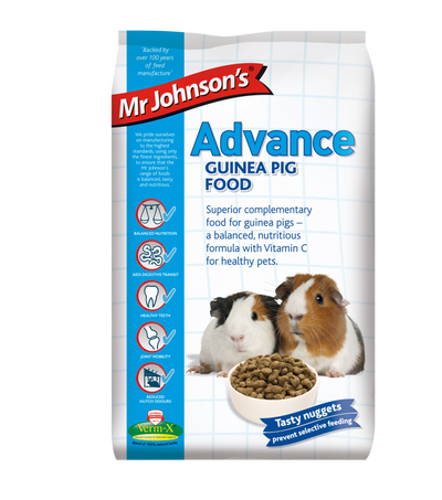 Mr Johnson's Advance Guinea Pig Food bag, front of pack