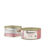 Applaws Tuna Fillet with Prawn in Broth 70g tin, current pack design