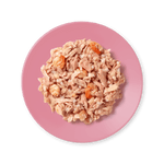 Applaws Tuna Fillet with Prawn in Broth served on a plate