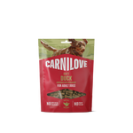 Carnilove Duck enriched with Rosemary soft snack for dogs 200g pouch, front