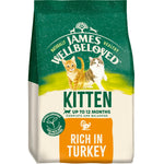 James Wellbeloved Kitten Turkey & Rice dry cat food 1.5kg bag, front of pack