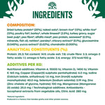 James Wellbeloved Adult Large Breed Turkey and Rice ingredients, analytical constituents and additives panel