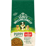 James Wellbeloved Puppy Chicken & Rice dry dog food 2kg, front of pack