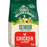 James Wellbeloved Senior Dog 7+ Chicken and Rice 2kg bag, front of pack