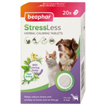 Beaphar StressLess Herbal Calming Tablets for cats and dogs, 20 tablet pack, front