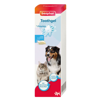 Beaphar Toothgel with enzymes for dogs and cats 100g, liver flavour, box front