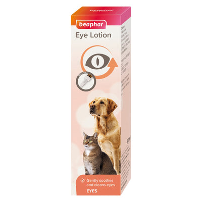 Beaphar Eye Lotion for Cats & Dogs 50ml box, current pack design, front