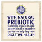 With natural prebiotic, proven to help improve digestive health.