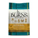 Burns Original Chicken & Brown Rice Adult & Senior dry dog food, front of pack (new Burns packaging)