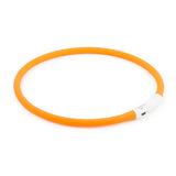 Ancol Rechargeable Safety Halo USB Flashing Dog Band Orange 70cm