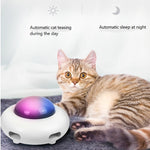 PawGuard CT021 UFO cat toy feather movement