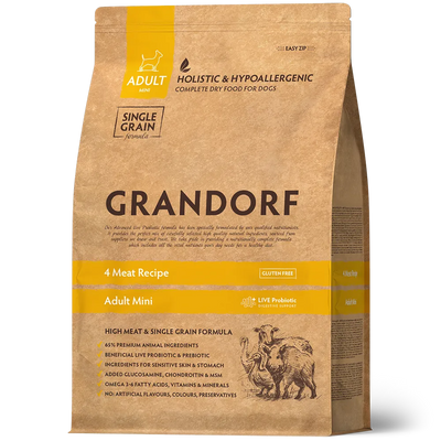Grandorf 4 meat receipe for Small Breeds Dogs