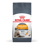Royal Canin Hair and Skin Care adult dry cat food bag, front of pack