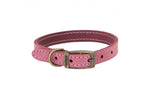 Ancol Timberwolf Leather Collar Raspberry