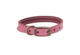 Ancol Timberwolf Leather Collar Raspberry