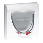 PetSafe Staywell Classic Magnetic 4 Way Locking Cat Flap in white, front view