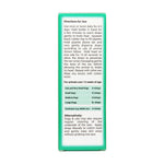 Johnson's Antiseptic Ear Drops 50ml box side: directions for use and drops per ear by pet size