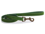 Ancol Timberwolf Leather Lead Green 1mx19mm