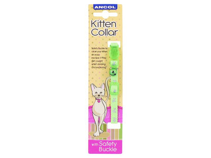 HI-Vis Safety Green Kitten Collar - Valuepet.ie