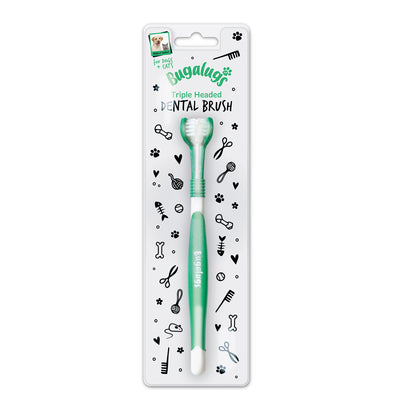 Bugalugs Triple Headed Toothbrush for Dogs & Cats