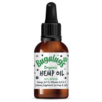 Bugalugs Organic Hemp Oil Calming Supplement for Dogs & Cats 50ml